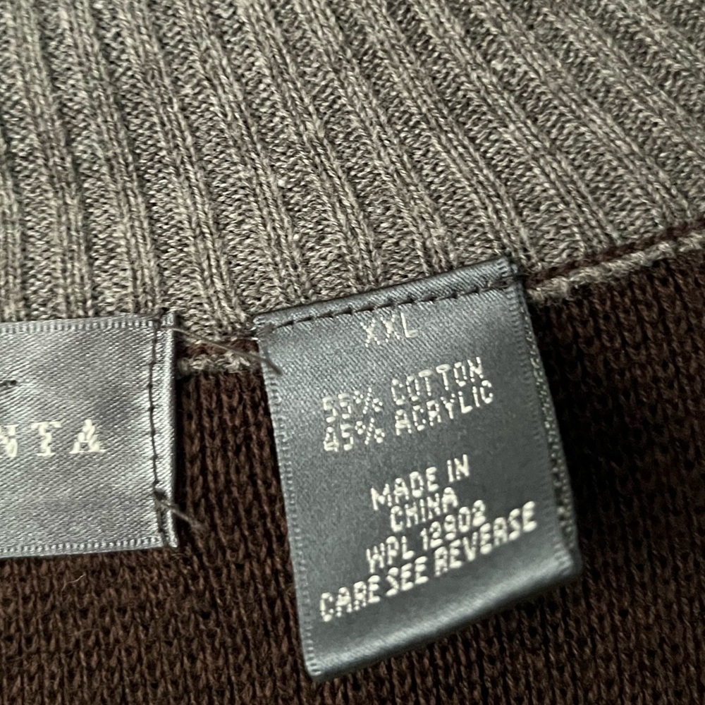 Oscar de la Renta Zip Up Sweater XXL Brown - Picture 2 of 2